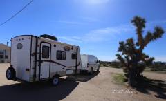Travel trailer hitched